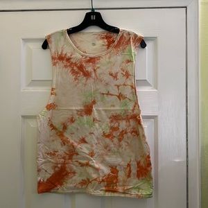 MEN’s Flexliving Tie-Dye sleeveless muscle tee in size SMALL